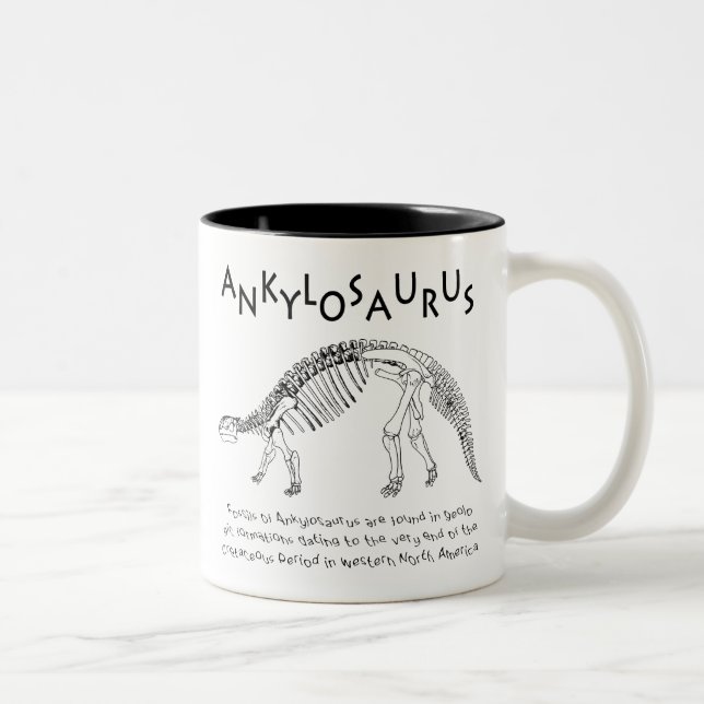 De Café Em Dois Tons Caneca do Ankylosaurus (Direita)