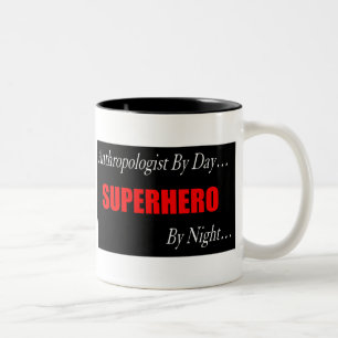 De Café Em Dois Tons Caneca do antropólogo do super-herói
