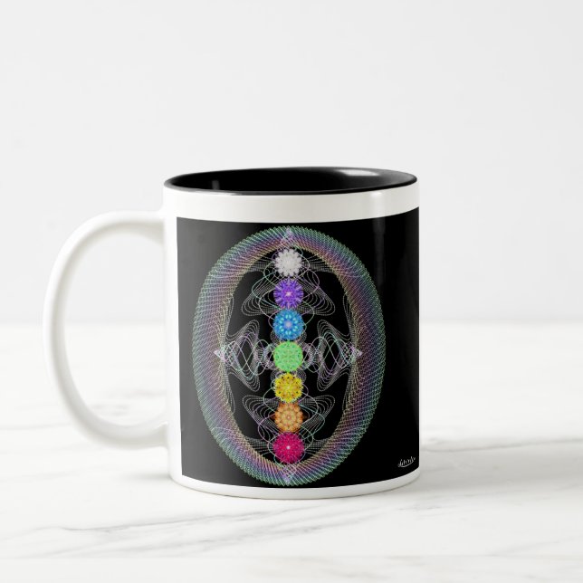 De Café Em Dois Tons Caneca do arco-íris (Esquerda)