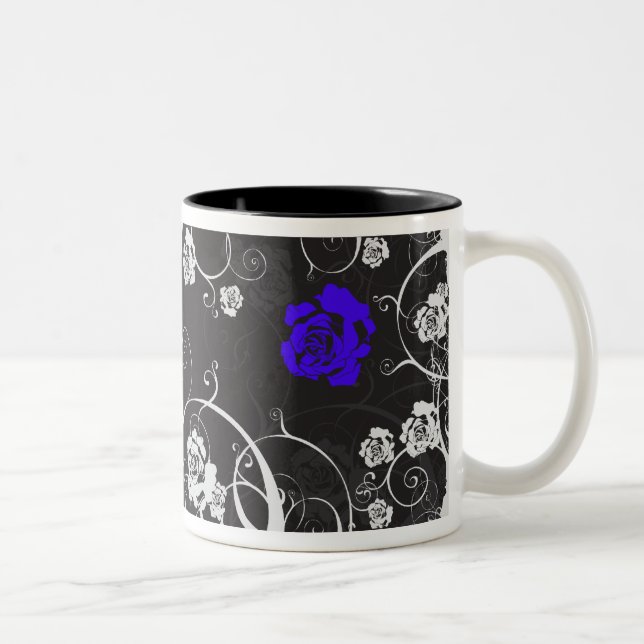 De Café Em Dois Tons Caneca do azul do crepúsculo (Direita)