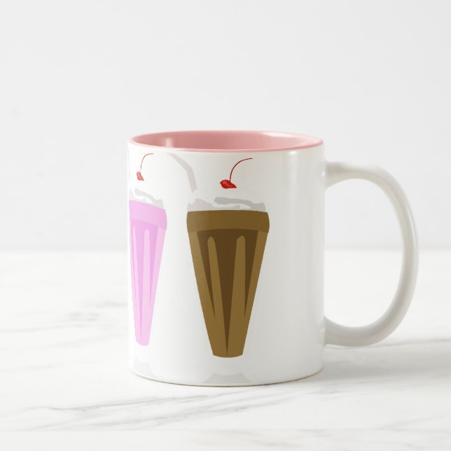 De Café Em Dois Tons Caneca do batido - Choc & palha (Direita)