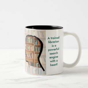 De Café Em Dois Tons Caneca do bibliotecário