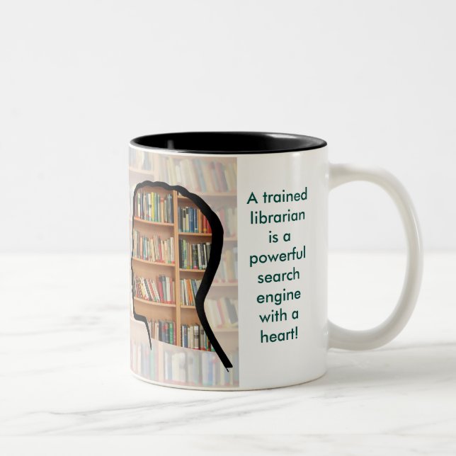 De Café Em Dois Tons Caneca do bibliotecário (Direita)