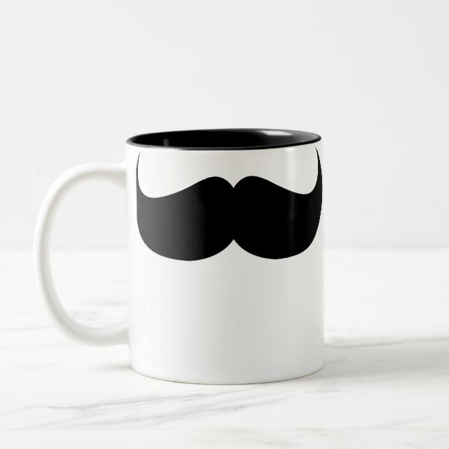 De Café Em Dois Tons Caneca do bigode (Esquerda)