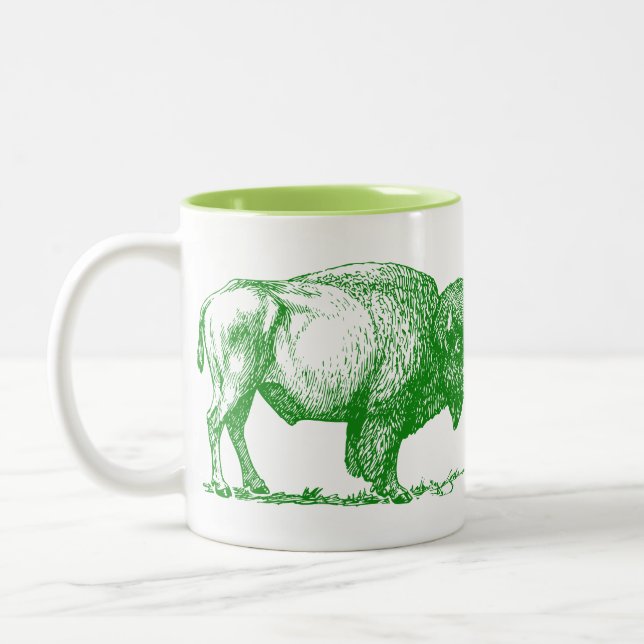 De Café Em Dois Tons Caneca do bisonte (Esquerda)