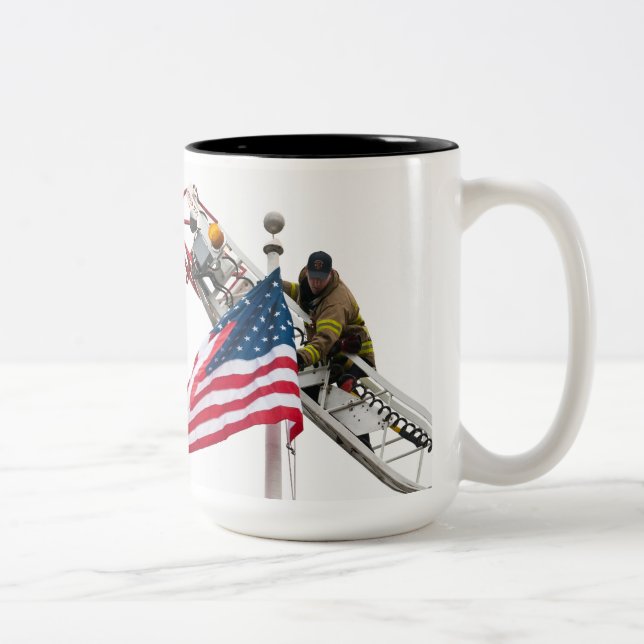 De Café Em Dois Tons Caneca do bombeiro (Direita)