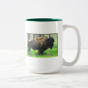 De Café Em Dois Tons Caneca do búfalo/bisonte