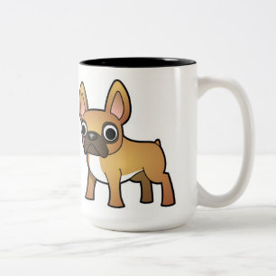 De Café Em Dois Tons Caneca do buldogue francês