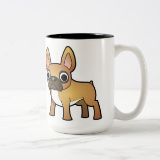 De Café Em Dois Tons Caneca do buldogue francês