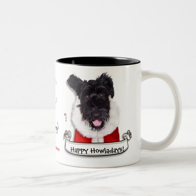 De Café Em Dois Tons Caneca do cão do feriado (Direita)