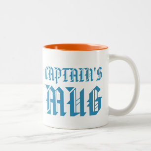 De Café Em Dois Tons Caneca do Capitão Diversão do slogan humoríst