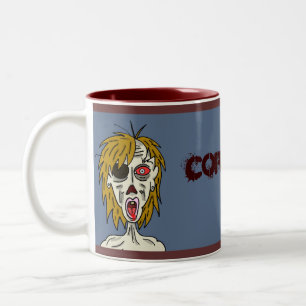 De Café Em Dois Tons Caneca do casal do zombi