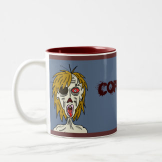 De Café Em Dois Tons Caneca do casal do zombi