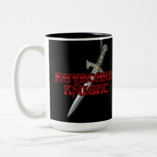 De Café Em Dois Tons Caneca do cavaleiro MMORPG do teclado