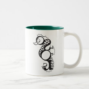 De Café Em Dois Tons Caneca do cavalo marinho