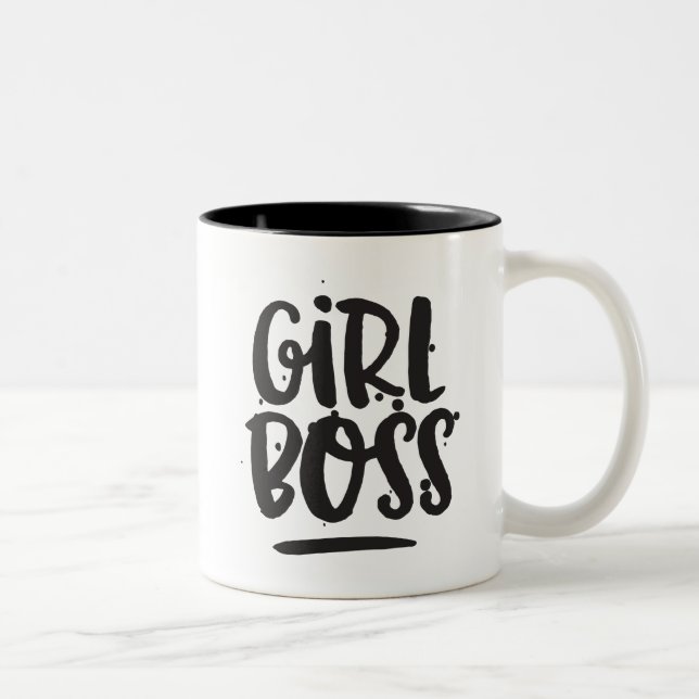 De Café Em Dois Tons Caneca do chefe da menina (Direita)