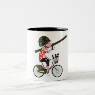 De Café Em Dois Tons Caneca do ciclista da guerra