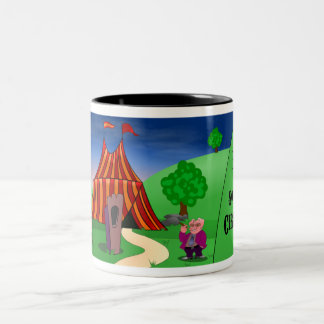De Café Em Dois Tons Caneca do circo com Harry o porco