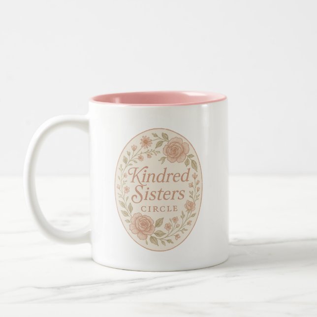 De Café Em Dois Tons Caneca do Círculo Kindred Sisters (Esquerda)