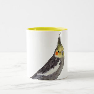De Café Em Dois Tons caneca do cockatiel 15oz