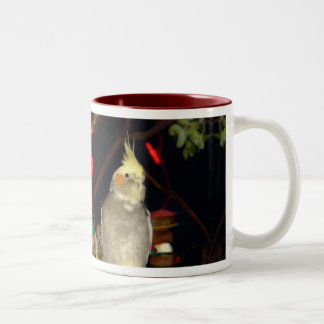 De Café Em Dois Tons Caneca do Cockatiel - personalizada