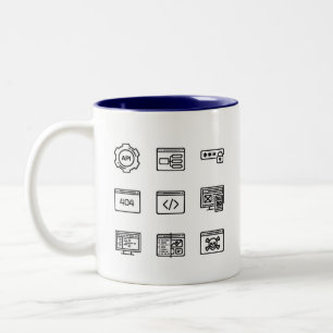 De Café Em Dois Tons Caneca do colaborador