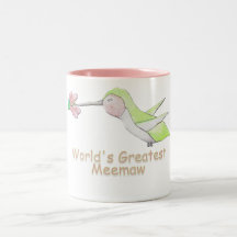 Caneca do colibri do Meemaw do mundo a grande