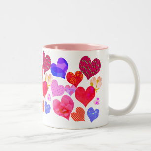 De Café Em Dois Tons caneca do coração