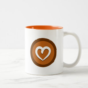 De Café Em Dois Tons Caneca do "coração" da ioga