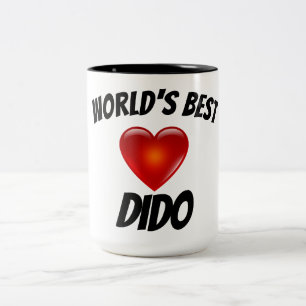 De Café Em Dois Tons Caneca do coração do Dido do mundo a melhor