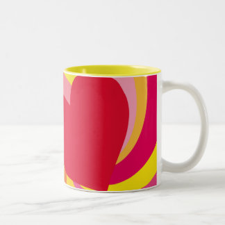 De Café Em Dois Tons Caneca do coração do verão