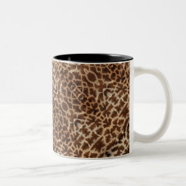 De Café Em Dois Tons Caneca do couro cru do girafa