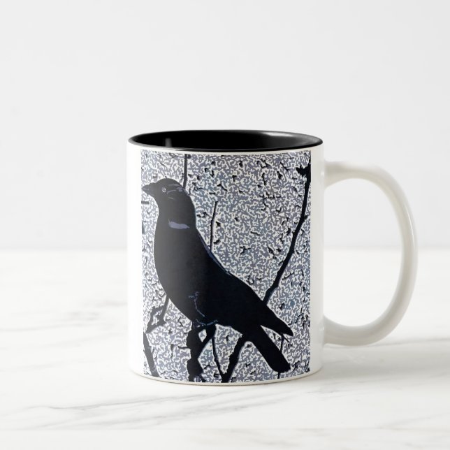 De Café Em Dois Tons Caneca do crepúsculo do Jackdaw (Direita)
