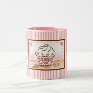 De Café Em Dois Tons Caneca do cupcake