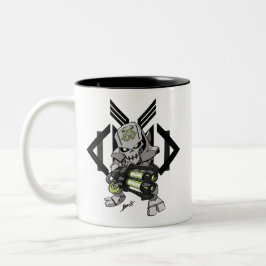 De Café Em Dois Tons Caneca do Cyborg do META