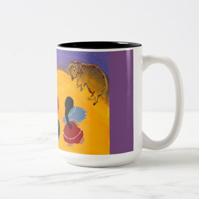 De Café Em Dois Tons Caneca do dançarino do búfalo (Direita)