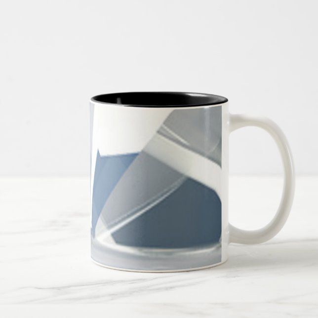 De Café Em Dois Tons Caneca do design da arte abstracta (Direita)