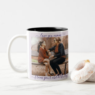 De Café Em Dois Tons Caneca do Dia das Mães Deep Purple Violets