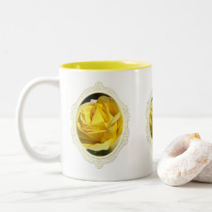 De Café Em Dois Tons Caneca do dia das mães do rosa amarelo