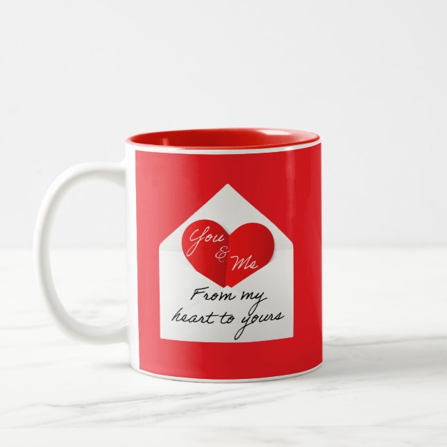 De Café Em Dois Tons Caneca do Dia dos Namorados (Esquerda)