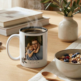 De Café Em Dois Tons Caneca do Dia dos Pais com Foto Personalizada Melh