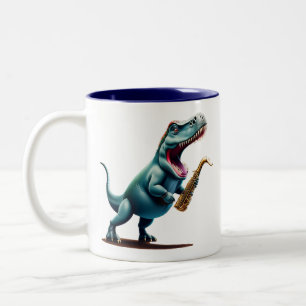 De Café Em Dois Tons Caneca do Dinossauro legal