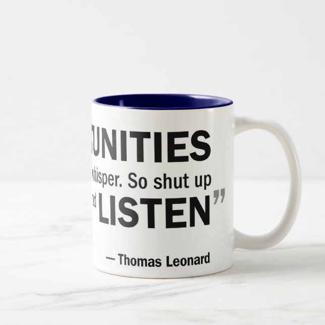 De Café Em Dois Tons caneca do Dois-tom - 'as oportunidades não batem… (Direita)