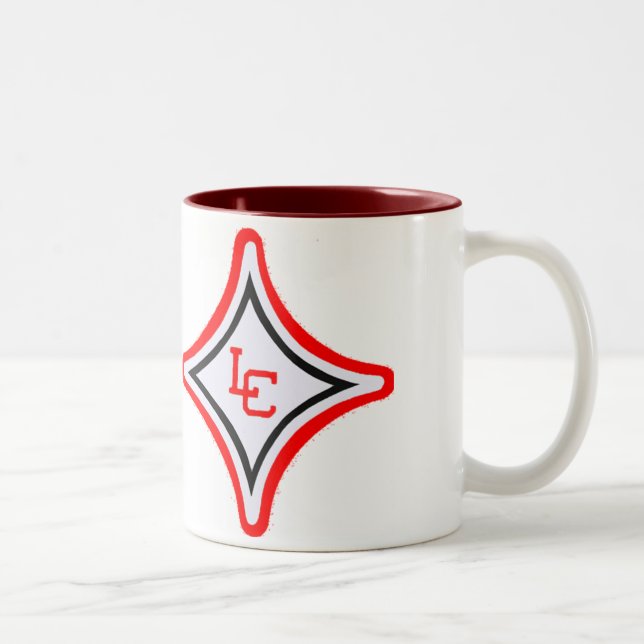 De Café Em Dois Tons Caneca do Dois-Tom da estrela do LC (Direita)