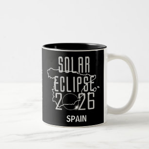 De Café Em Dois Tons Caneca do Eclipse Solar 2026 Espanha