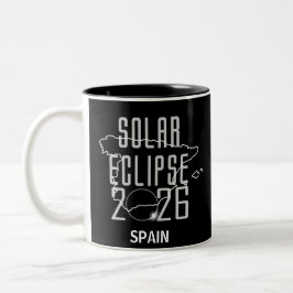 De Café Em Dois Tons Caneca do Eclipse Solar 2026 Espanha