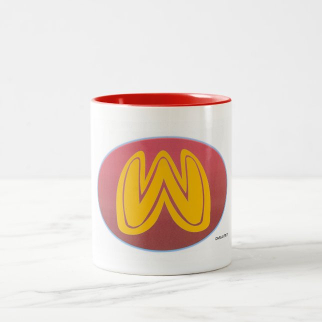 De Café Em Dois Tons caneca do emblema do sem-fim da maravilha (Centro)
