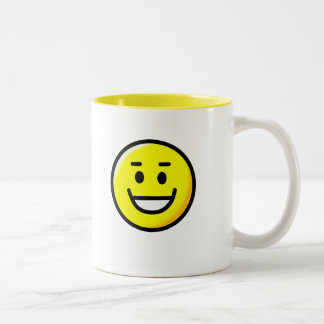 De Café Em Dois Tons Caneca do Emoticon: Sorriso