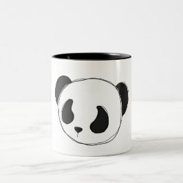 De Café Em Dois Tons caneca do esboço da panda
