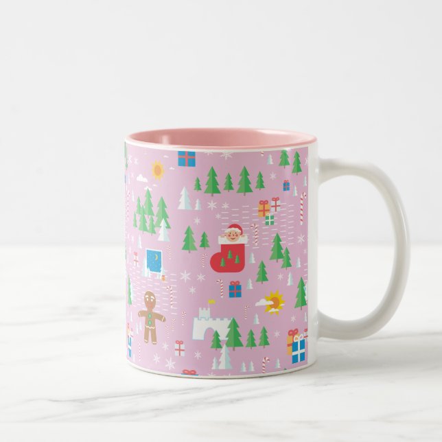 De Café Em Dois Tons Caneca do Feliz Natal (Direita)